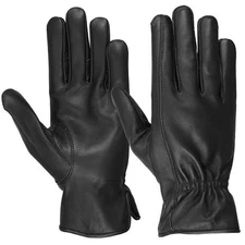 Hugger Men's Deerskin Water Resistant Leather Gloves Driving Motorcycle Riding
