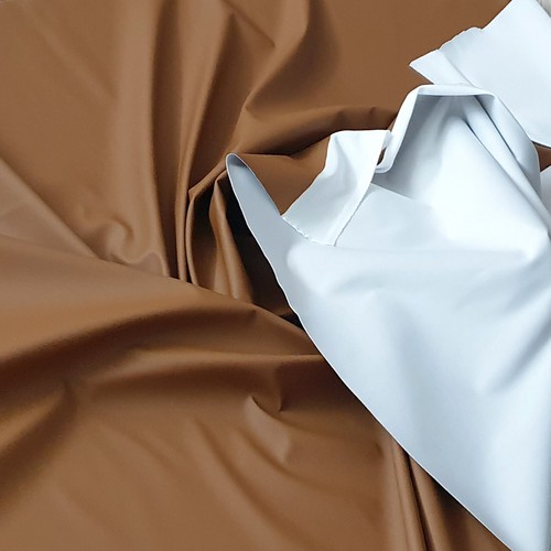 MATTE VINYL PLEATHER GOTHIC FETISH FABRIC WATERPROOF RAINCOAT BLACK WHITE 54'W - Picture 75 of 149