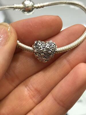 NEW Genuine Pandora Love and Kisses Charm 796564 Heart Lips Affection 925  ALE