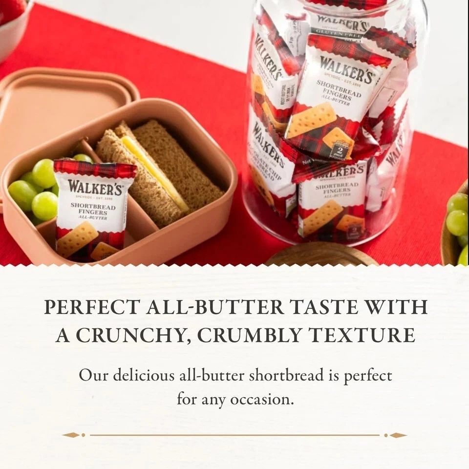 Walker’s All-Butter Shortbread Fingers - 2-Count Snack Packs (Pack of 24) - Auth - Image 3 of 4