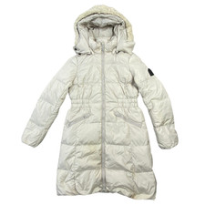 Coach Womens Long Down Fur Trim Hooded Puffer Winter Coat Size S