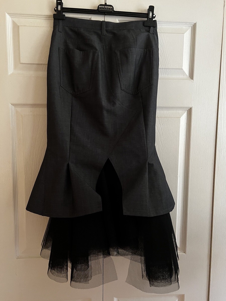 スカート JUNYA WATANABE 2017SS Tulle Skirt Junya Watanabe Blue Denim Tulle Skirt Junya Watanabe