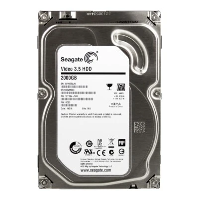 SEAGATE VIDEO 3.5 HDD 2TB 5.9K 64MB SATA III 3.5'' ST2000VM003 ÜBERWACHUNG RECOR
