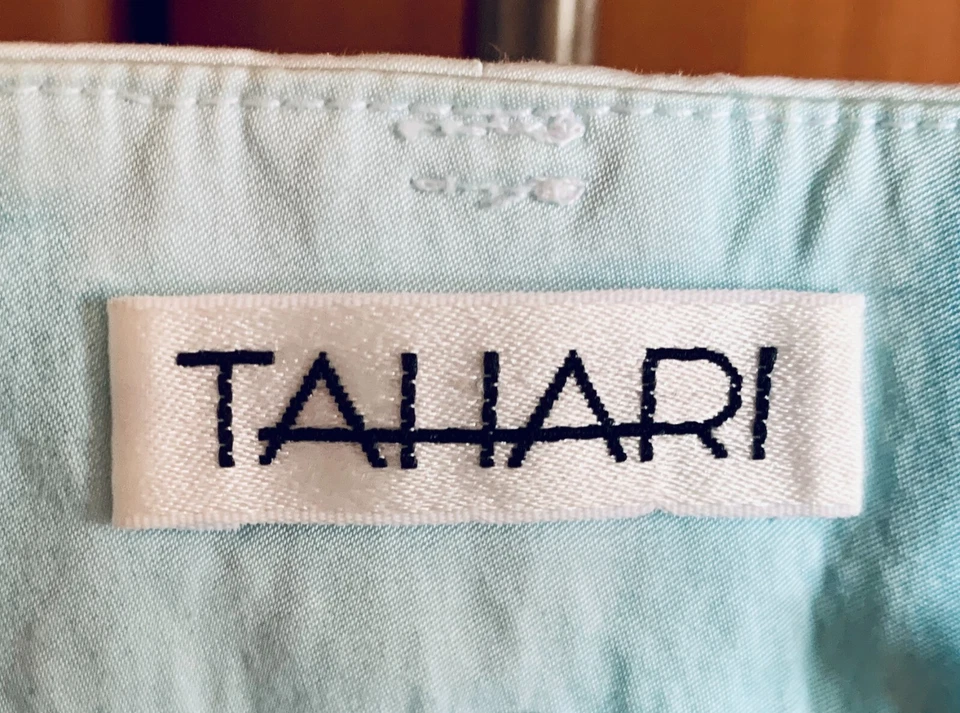 Falda para mujer Tahari elástica mezcla de algodón con cinturón hecha en EE. UU. talla 2 Foto 3 de 4