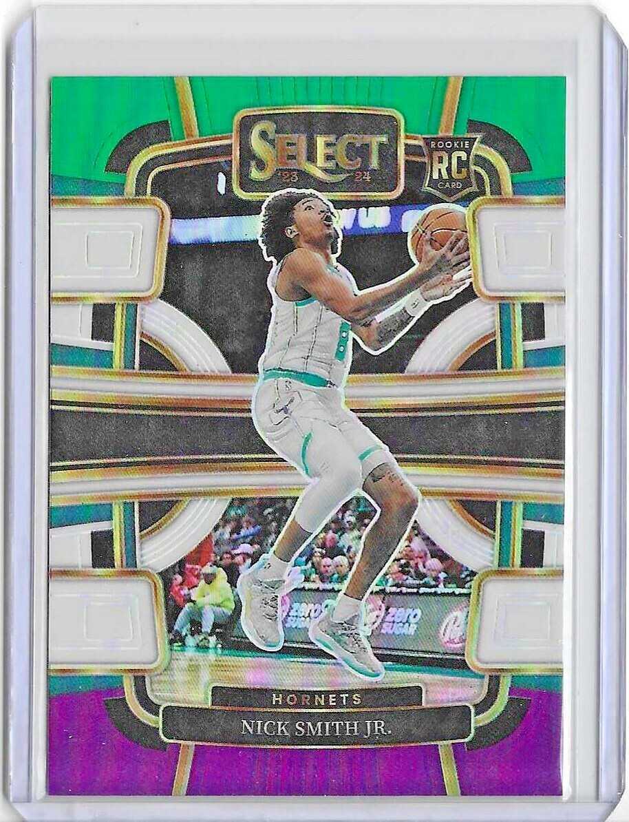 2023-24 Panini Select Green White Purple Prizm NICK SMITH JR RC #89 Hornets