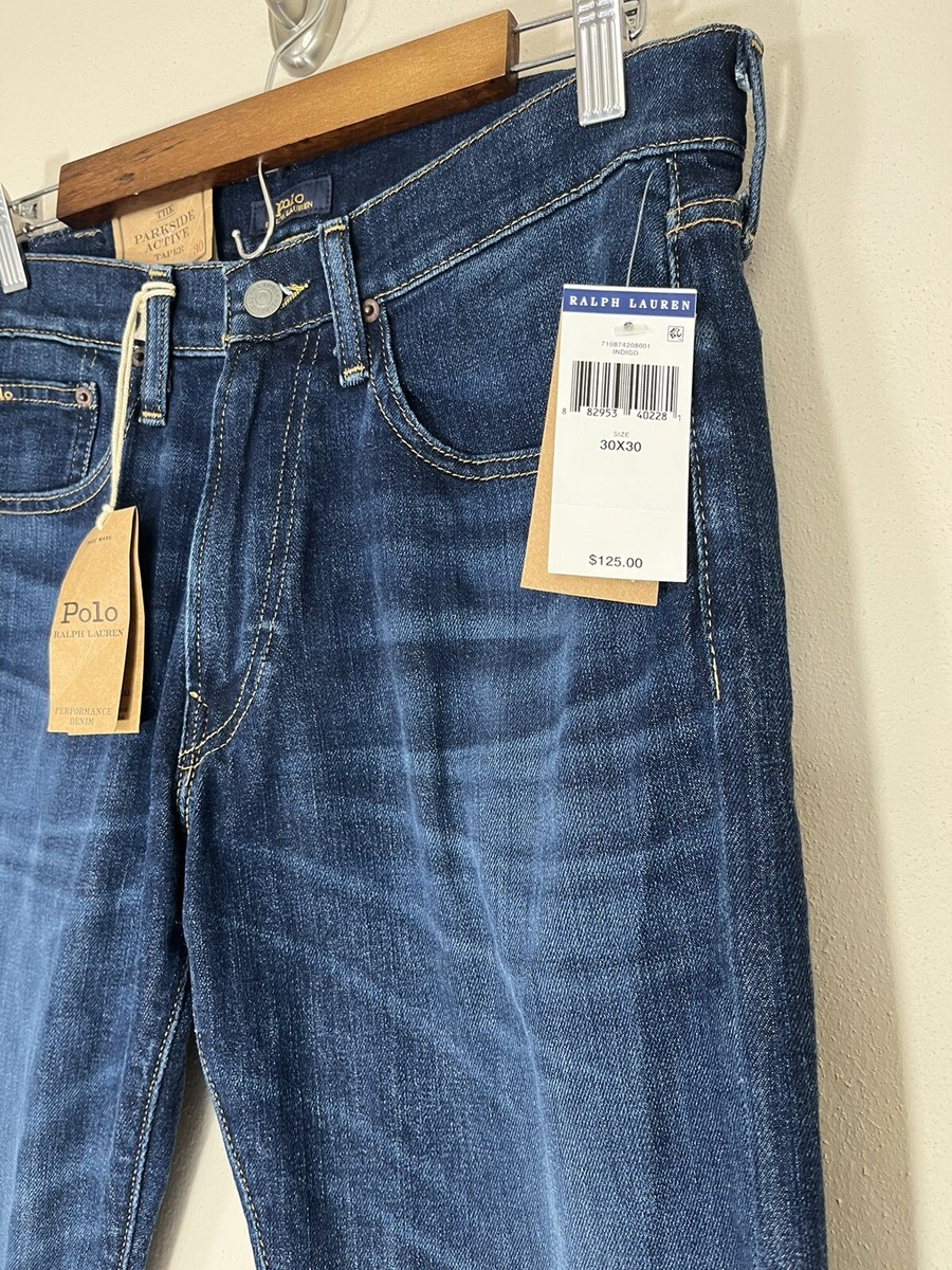 Polo Ralph Lauren Men's Blue Acive Tapered Stretch Jeans Pants