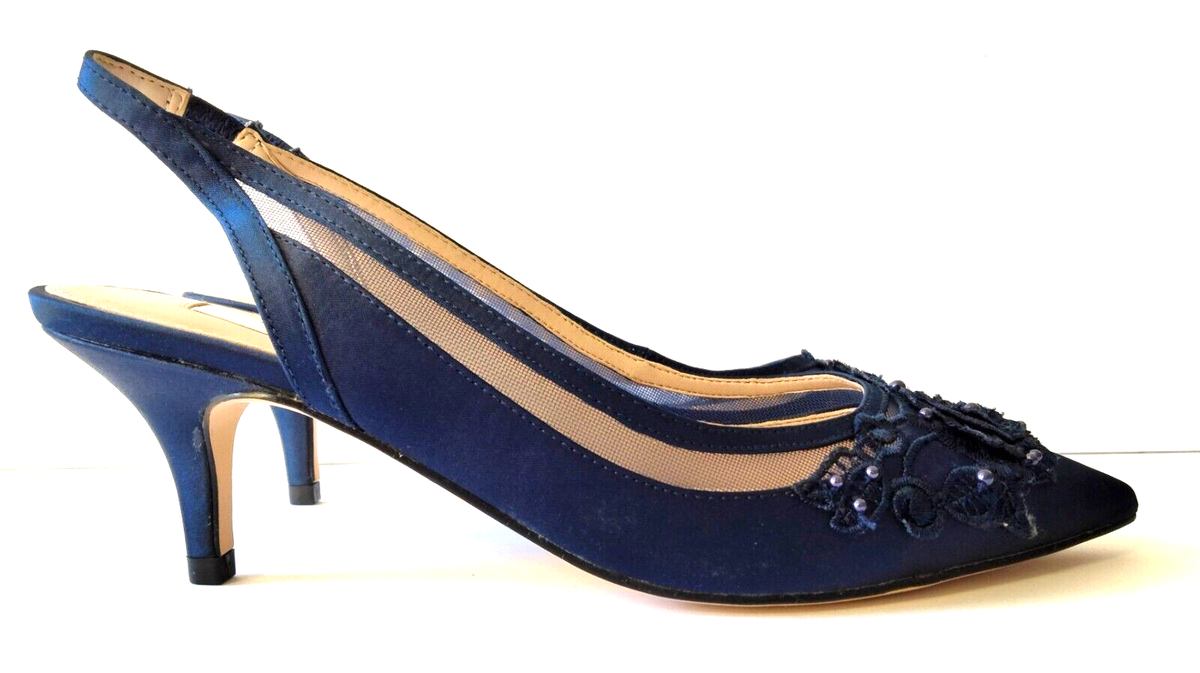 NINA New York Kitten Heel Shoes Women's Size 6.5 Slingback NINA New York Kitten Heel Shoes Women's Size 6.5 Slingback