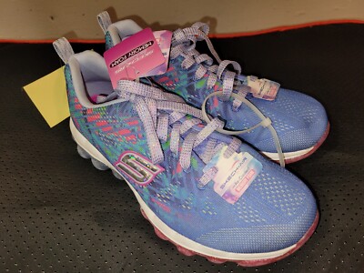 Skechers Girls' Skech Air Memory Foam Blue Multi SIZE USA Gym  Shoes