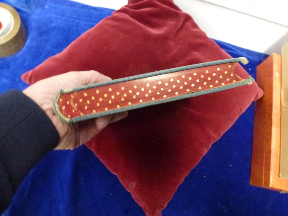 superbe reliure d'art signée Engel,tranches rougies semées d'etoiles,1887 - Photo 4/4