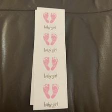 4 Piece Pink Baby Girl Stickers