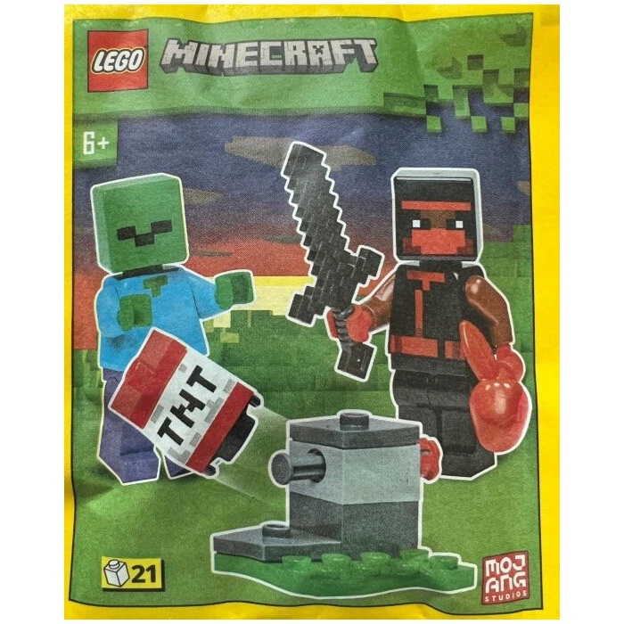 LEGO Minecraft Ninja, Zombie y TNT Lanzador Bolsa de Papel 662304 (SELLADO)