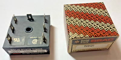SSAC TSS421 SOLID STATE TIMER SINGLE SHOT 120VAC EXT. ADJUSTABLE 0.05-3S, 2''X2''
