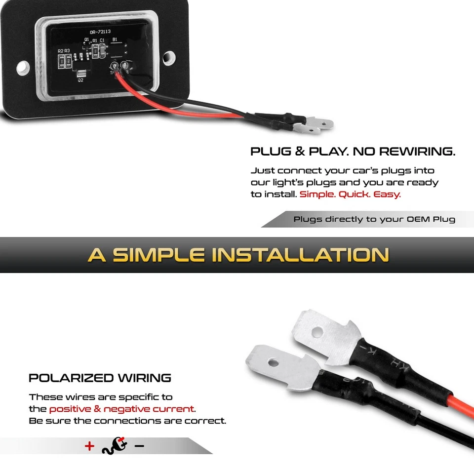 [BRIGHT WHITE] LED License Plate Light Tag Lamp 98-04 Land Rover Discovery L318 Foto 4 de 4