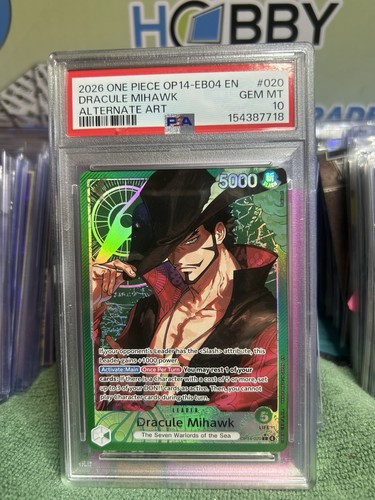 Dracule Mihawk (Alternate Art) graded PSA 10 for sale on eBay