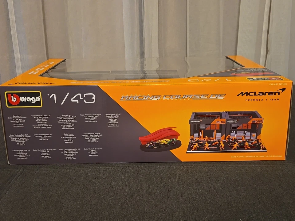 Coche de carreras Burago escala 1:43 McLaren McL38 #81 Oscar Piastri Fórmula 1 Team Foto 3 de 4