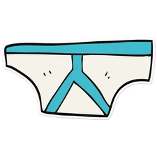 Underwear Tighty Whities - Vinyl Decal Sticker - Car Window Laptop - ebn8148