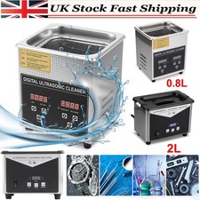 0.8L 2L Digital Ultrasonic Cleaner Ultra Sonic Bath Cleaning Tank Timer Heater