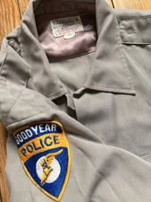 Vintage Defunct GOODYEAR TIRE security Uniform Shirt Elbeco  Shoulder Patch