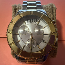 Versus Versace Women's Quartz Two-Tone Analog Date Metal Bracelet Watch