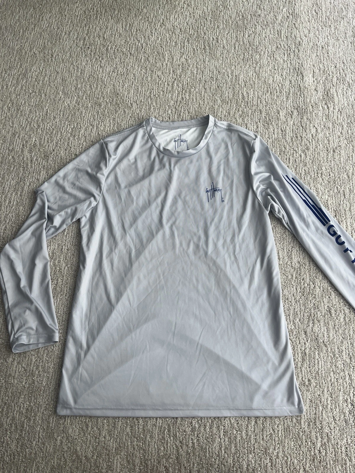 Guy Harvey Men's LG Sun Protection Sail Fish Graphic Long Sleeve Shirt