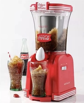 Nostalgia Coca-Cola 32 Oz Retro Slush Drink Maker Slushie Machine Red Used Once