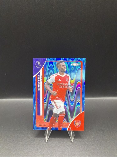 BUKAYO SAKA 2026 Topps Chrome Premier League Blue RayWave Refractor /150 Arsenal
