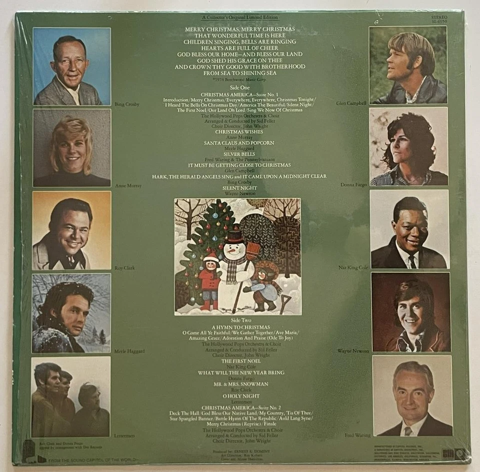Christmas America LP EX Capitol Bing Crosby Nat King Cole Merle Haggard +++ - Image 2 of 3