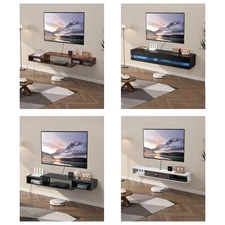 Floating TV Stand 47-71 inch Entertainment Center Power Outlet/Adjustable Shelf