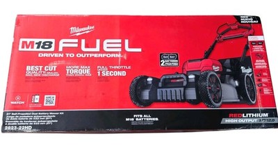 Milwaukee 2823-22HD M18 FUEL 21'' Self-Propelled Dual Battery Mower Kit, 7 Pc Set