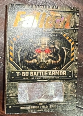 Fallout T-60 Battle Armor Relic Card GOLD FOIL Hologram #2/3 Custom Ultra Rare