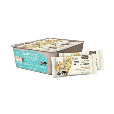 GoMacro MacroBar Organic Vegan Protein Bars  Coconut + Almond Butter + Chocol...