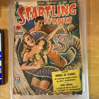Startling Stories Magazine June Issue English Sci-Fi Ray Cummings Weinbaum