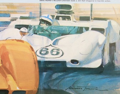 Vintage Original 1969 CAN-AM at Watkins Glen Michael Turner Poster