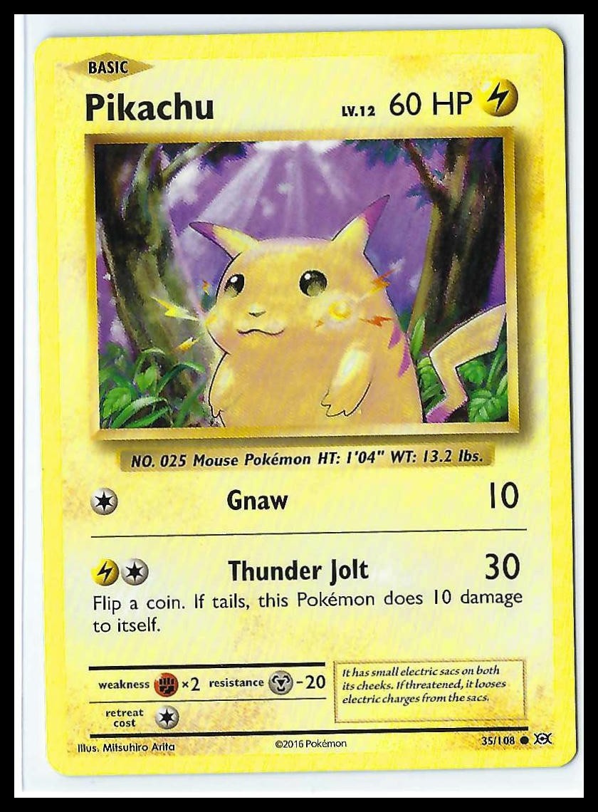Pikachu 35/108 Rare – XY Evolutions Pokémon TCG - NM