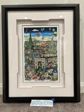 Charles Fazzino UNDER THE PARIS SKY , 3D Mixed Media Art, Limited ed SIGNED, COA