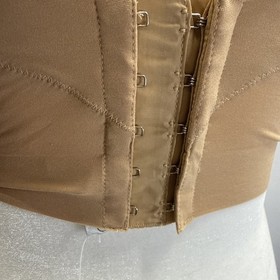 La Perla Beige Nude Longline Underwire Bra 34C Nylon Lycra Corset Adj NWT $135
