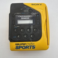 Vintage Sony Walkman Sports WM-F2078 Cassette Tape Player FM/AM REPAIR ONLY ASIS