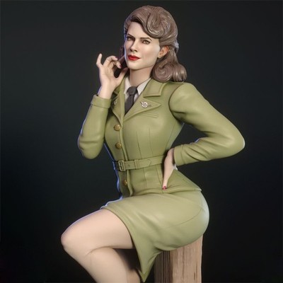 Peggy Carter 1/8 1/6 1/4 3D Print Figure Model Kit Unpainted Unassembled GK