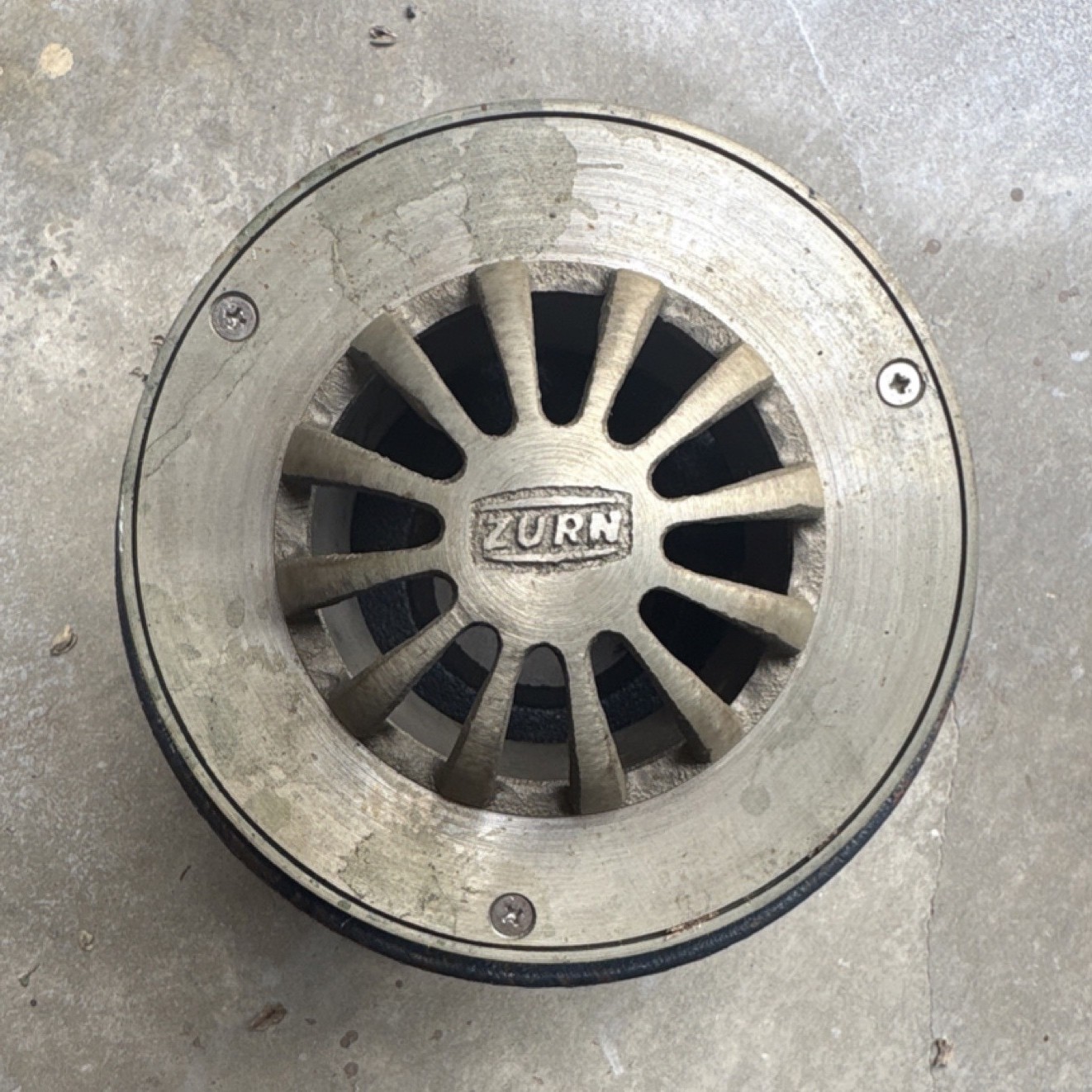 Zurn P415-CC Cast Iron Area Drain Cover 6 inch cover 3 inch fitting