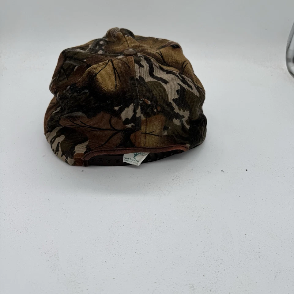 Vintage Mossy Oak Fall Foliage Gander Mountain Camo Snapback Hat Cap Made USA - Image 4 of 4