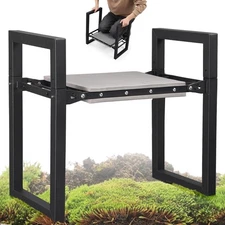 Garden Kneeler and Seat,Black Heavy Duty Foldable Garden Bench Kneeling Stool...