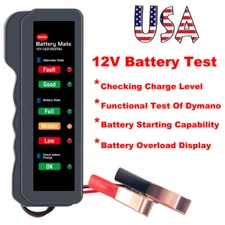 12V Battery Load Tester car autocycle marine Alternator analyzer Diagnostic tool