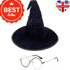 Wicked Musical Witch Hat with Glasses -Elphaba Costume Unisex Party Accessory UK