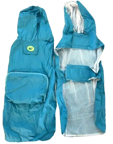 Chaqueta de lluvia Zack and Zoey Stowaway, abrigo para perro que se cierra en un bolsillo, mascota grande Foto 4 de 4