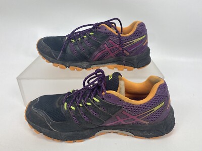 ASICS Gel-Fuji Attack 4 Running Shoes Black Purple Women display picture 2