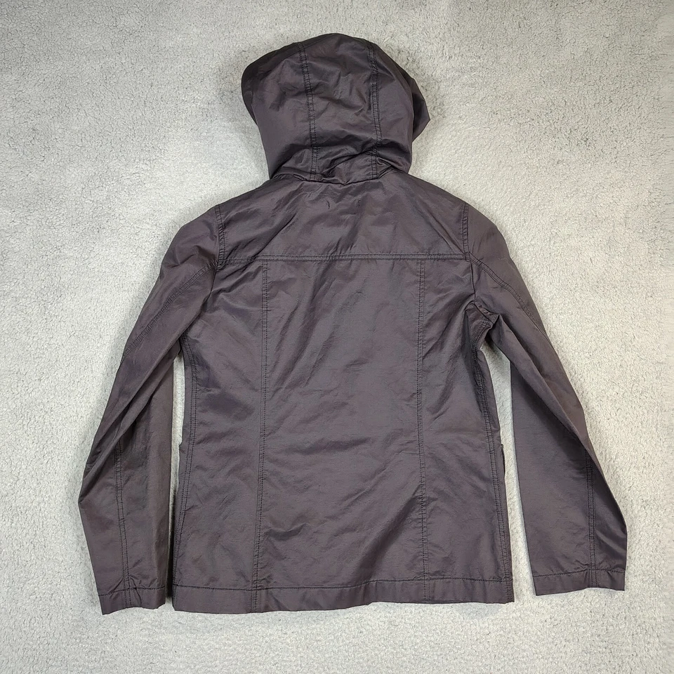 Chaqueta J.Crew Mercantile Para Mujer Pequeña Gris Cremallera Completa Botón a Presión Lluvia Exterior Foto 2 de 4
