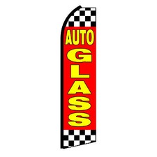 Auto Glass Flag Flutter Feather Banner Swooper