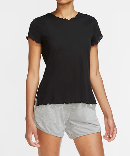 Nike Yoga Women's Black Short-Sleeve 