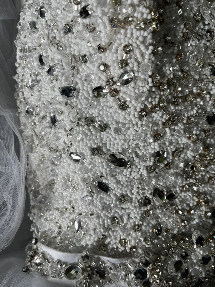 vestido de novia maggie sottero talla 10 con velo Foto 3 de 4