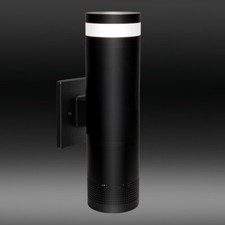 Weatherproof Wall-Mount Outdoor Speaker w/ LED Lighting for Patios, Entryways